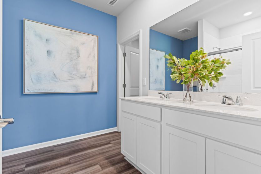 Owner's Bathroom. Model Home Representation.