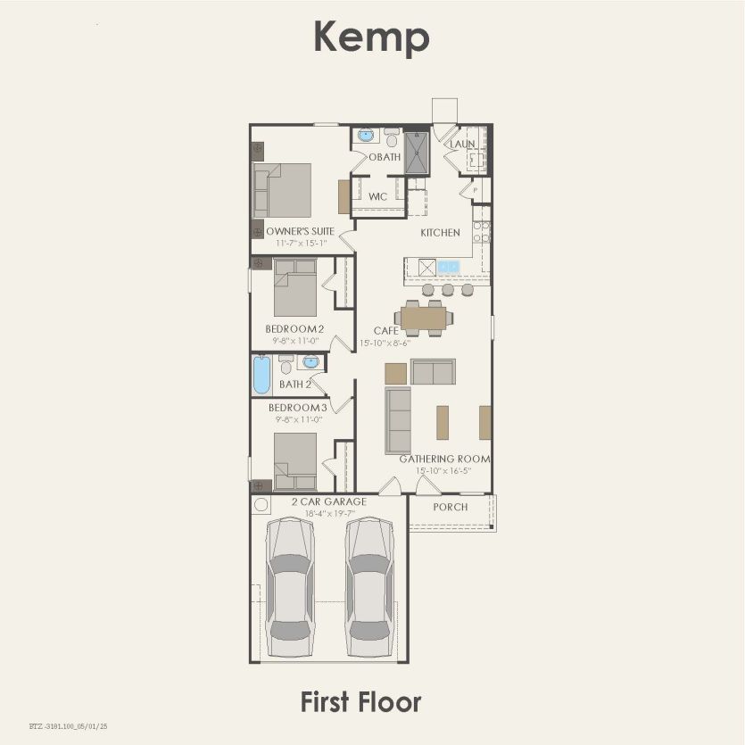 First Floor 3 br / 2 ba
