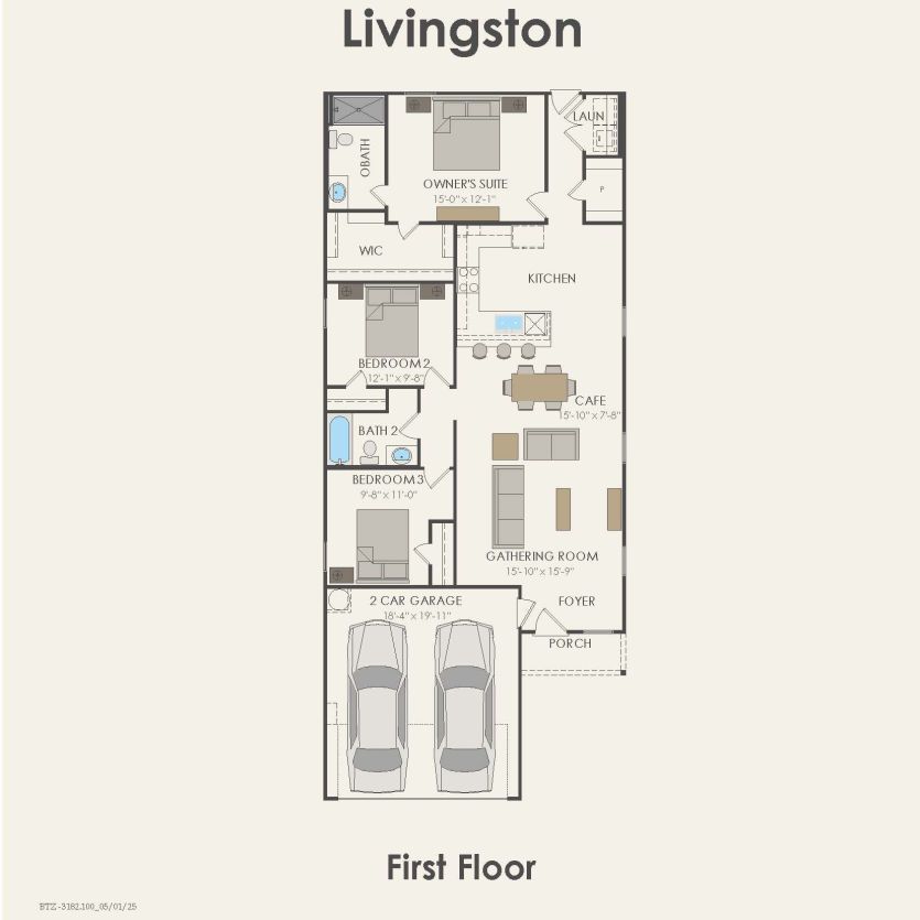 First Floor 3 br / 2 ba