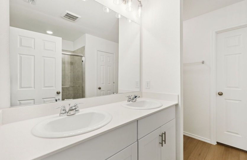 Owner's bath with double vanity