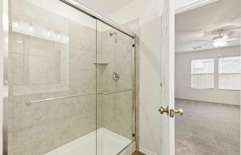 Large shower in owner's bath