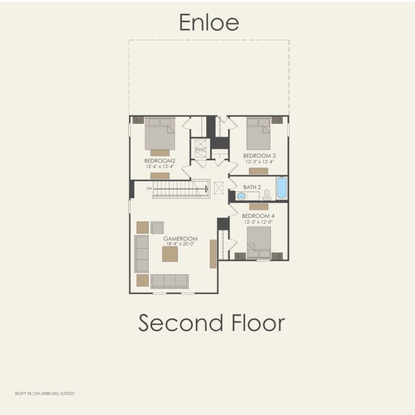 Second Floor 4 br / 2.5 ba