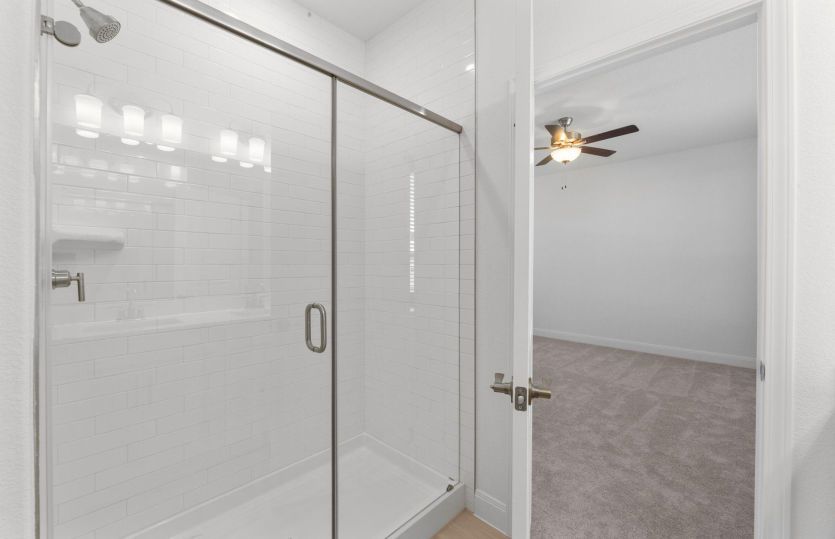 Walk-In Shower at Owner's Bath