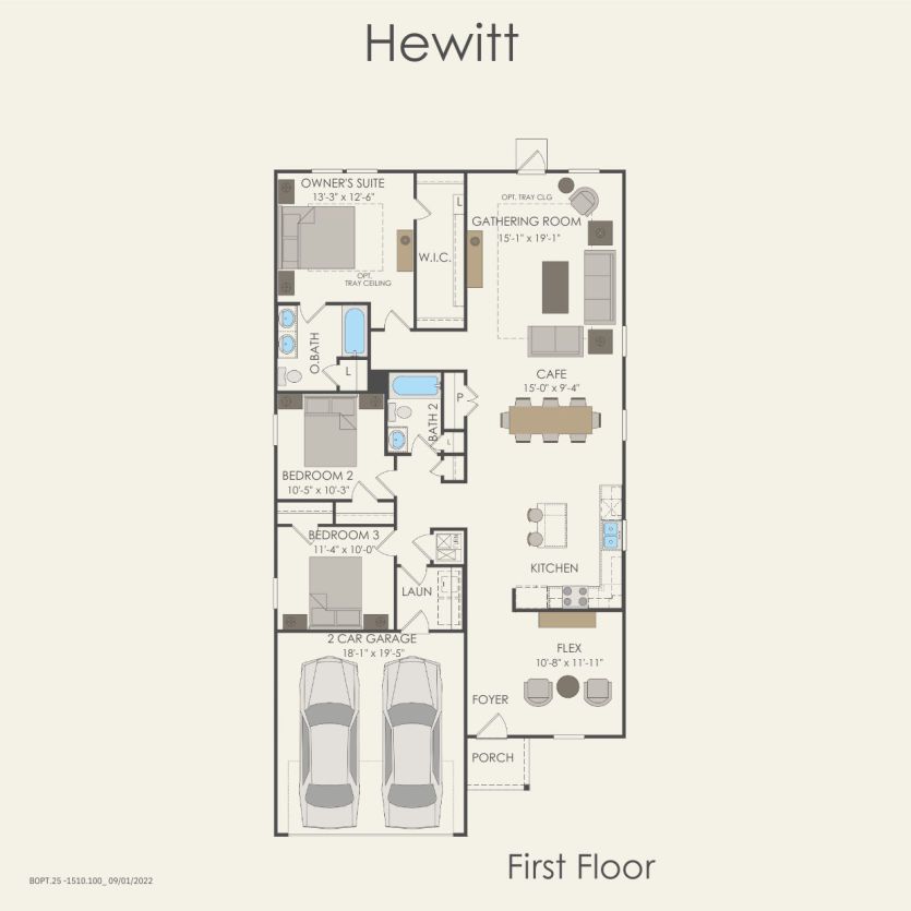 First Floor 3 br / 2 ba