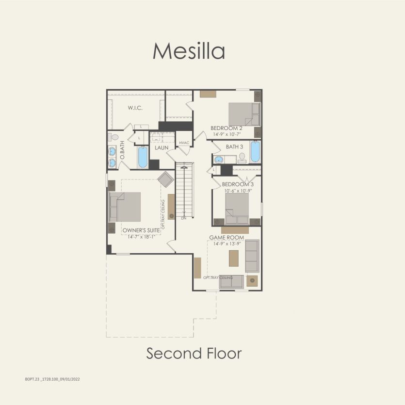 Second Floor 4 br / 3 ba