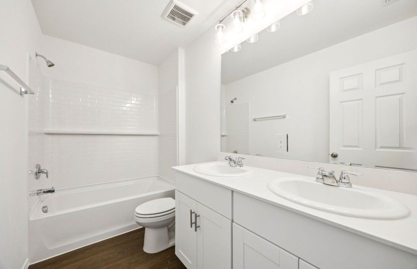 Secondary bathroom *photos are not of actual home, some features vary