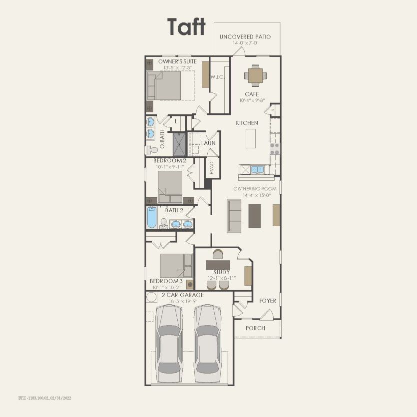 First Floor 3 br / 2 ba