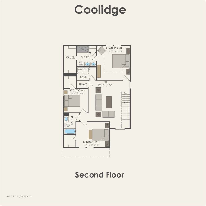 Second Floor 4 br / 3 ba