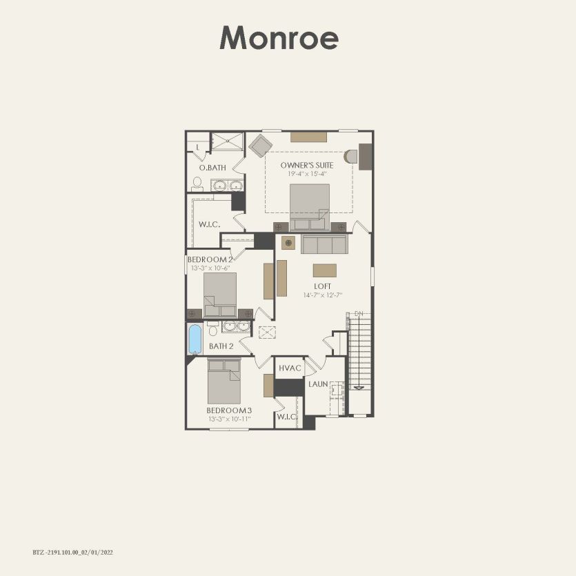 Second Floor 4 br / 3 ba