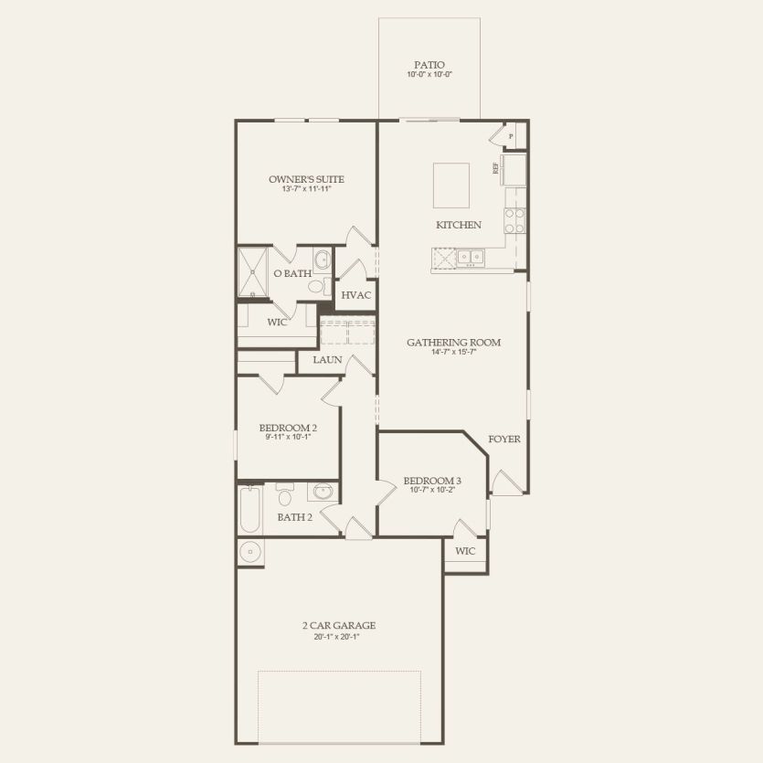 First Floor 3 br / 2 ba