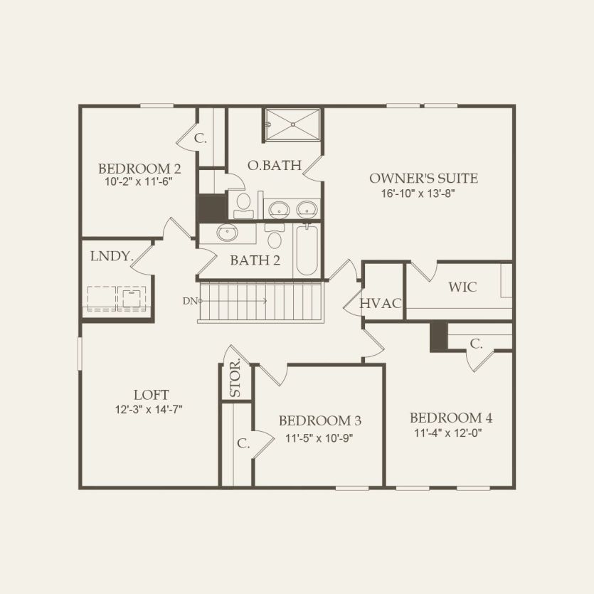 Second Floor 4 br / 2.5 ba