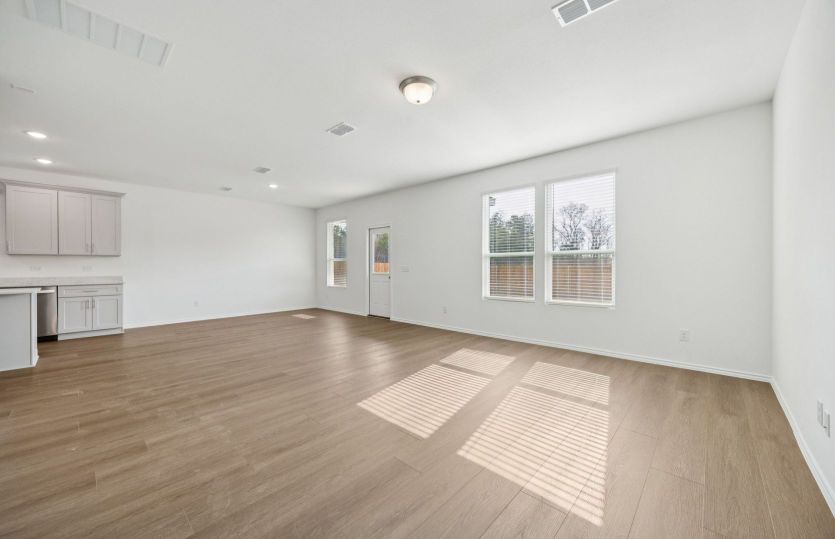 Spacious gathering room with natural light