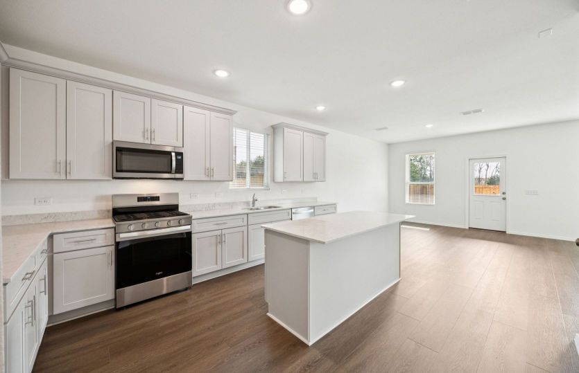 Abundant cabinet space in kitchen
