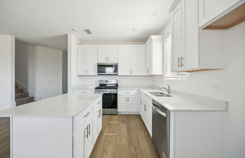 Abundant cabinet space in kitchen