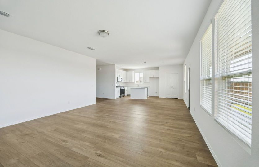 Open-concept throughout gathering room