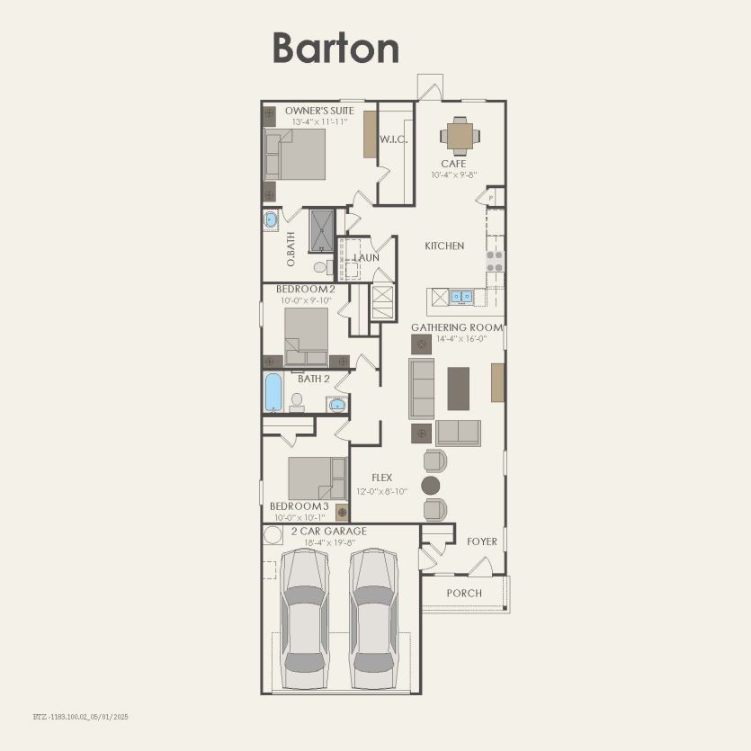 First Floor 3 br / 2 ba