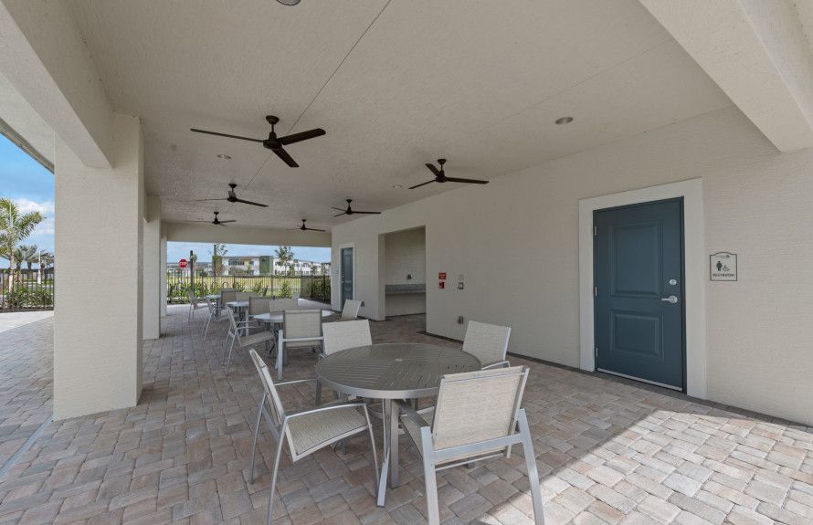 Pool Cabana with Seating