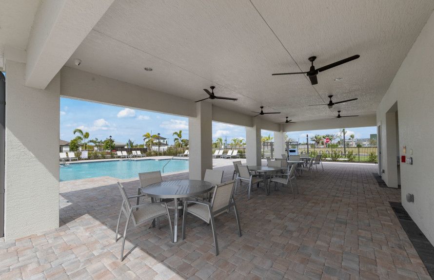 Pool Cabana with Seating