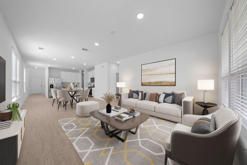 Virtually staged Living Room
