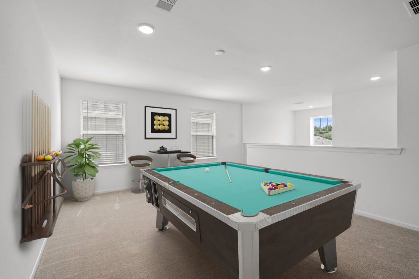 Virtually staged Gameroom
