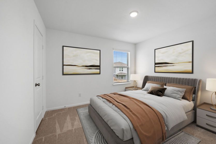 Virtually staged Secondary Bedroom