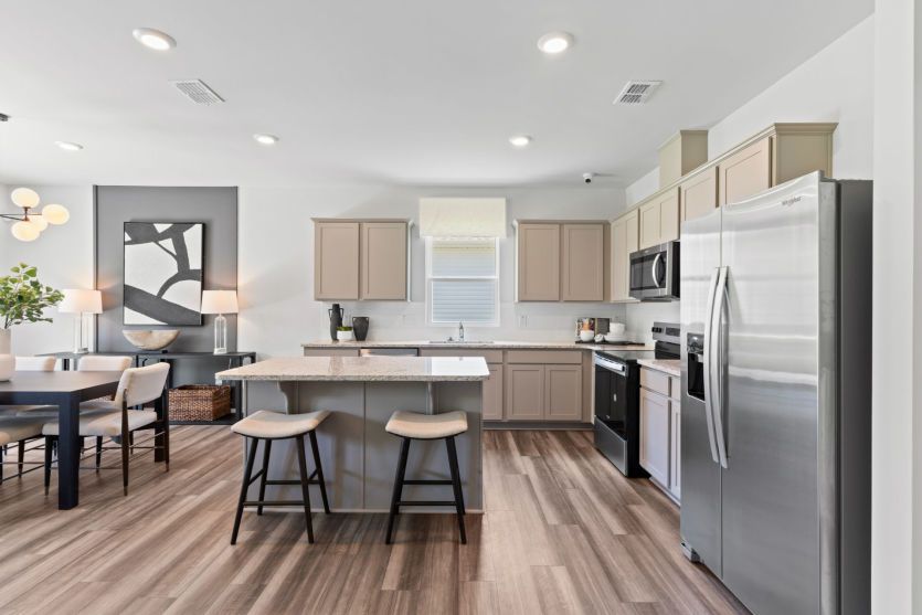 Kitchen with tons of storage.