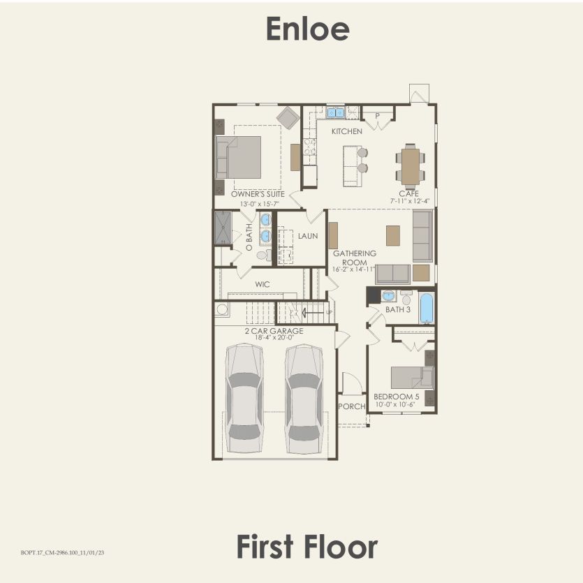 First Floor 5 br / 3 ba