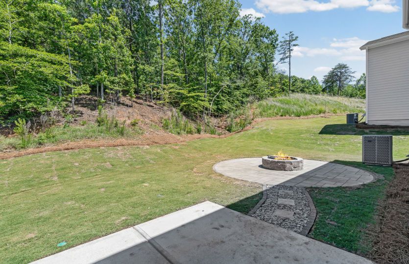 Backyard w/firepit