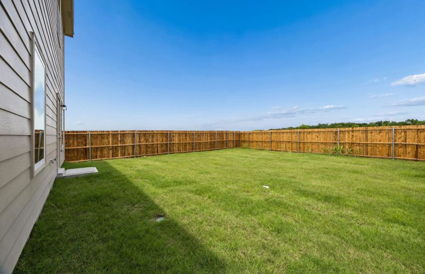 Fenced-in backyard