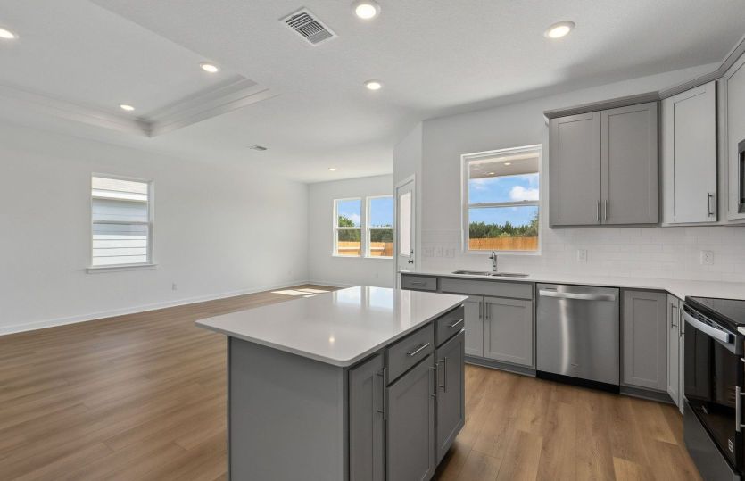 Representational Photo-Kitchen Open to the Gathering Space