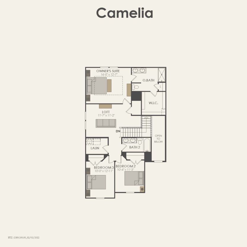 Second Floor 3 br / 2 ba