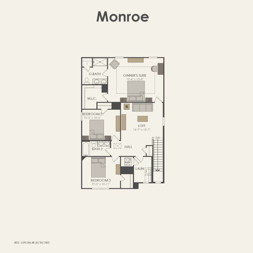 Second Floor 4 br / 3 ba