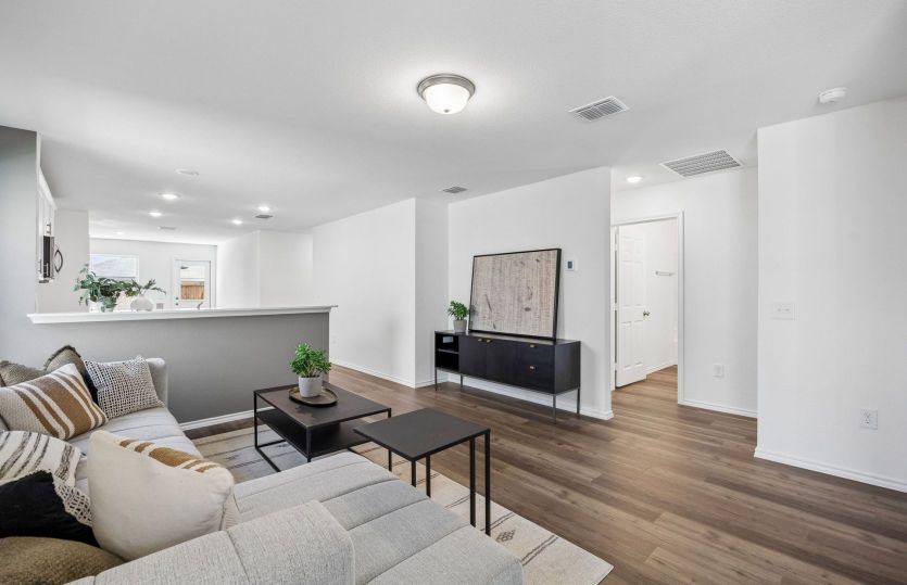 Bright and inviting gathering room *model representation