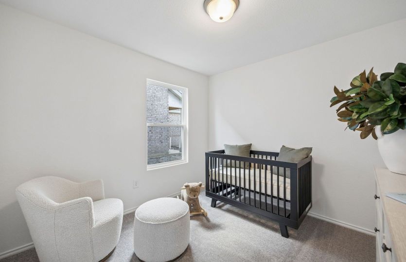 Spacious secondary bedroom *model representation