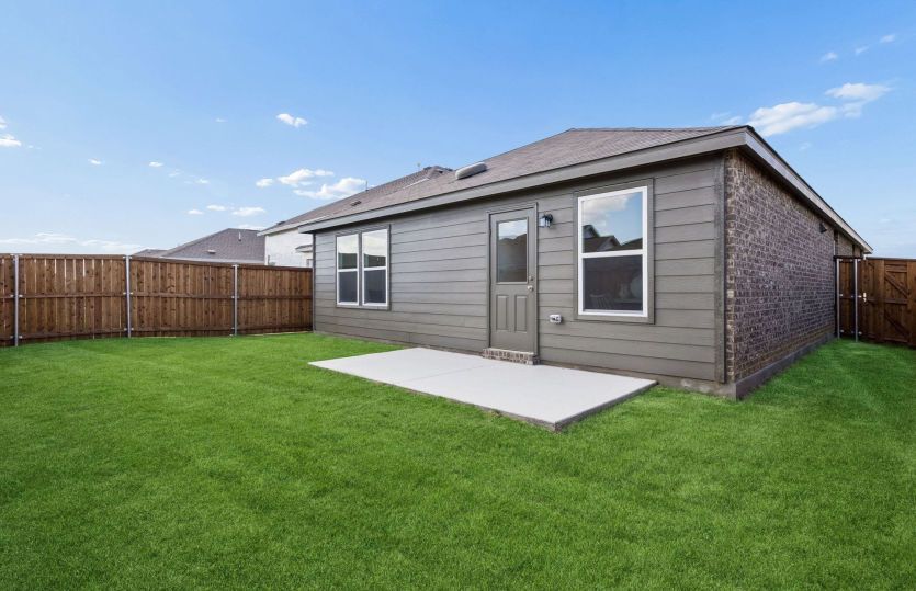 Oversized fenced-in backyard*model representation
