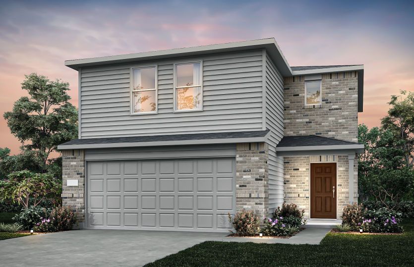 The Comal, a two-story home with 2-car garage, home exterior LS101