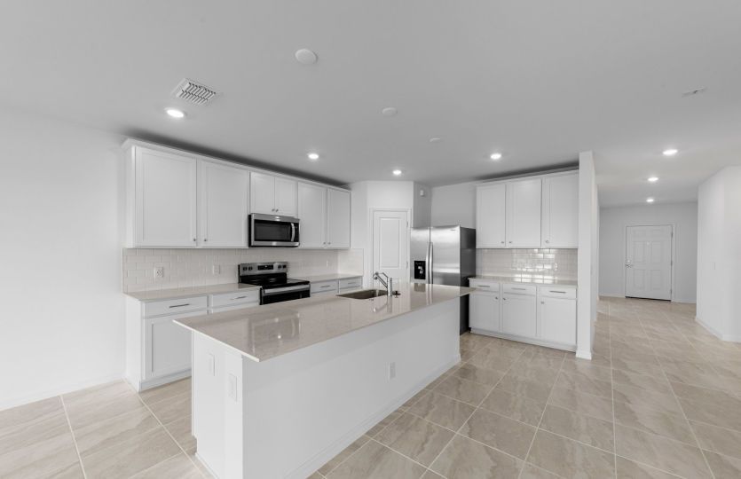 Kitchen with large center island