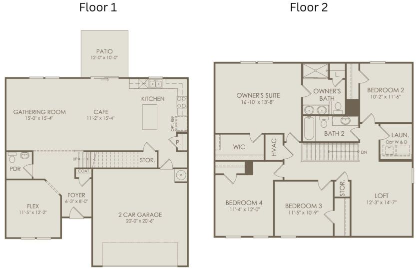 Floor Plan Level 1 and Level 2