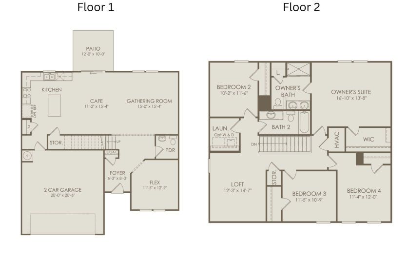 Floor Plan Level 1 and Level 2