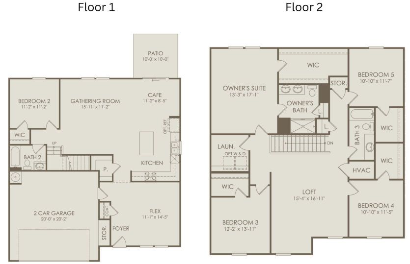 Floor Plan Level 1 and Level 2