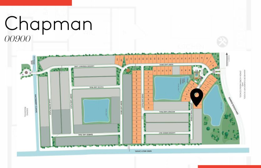 Location of this home within Whispering Lakes