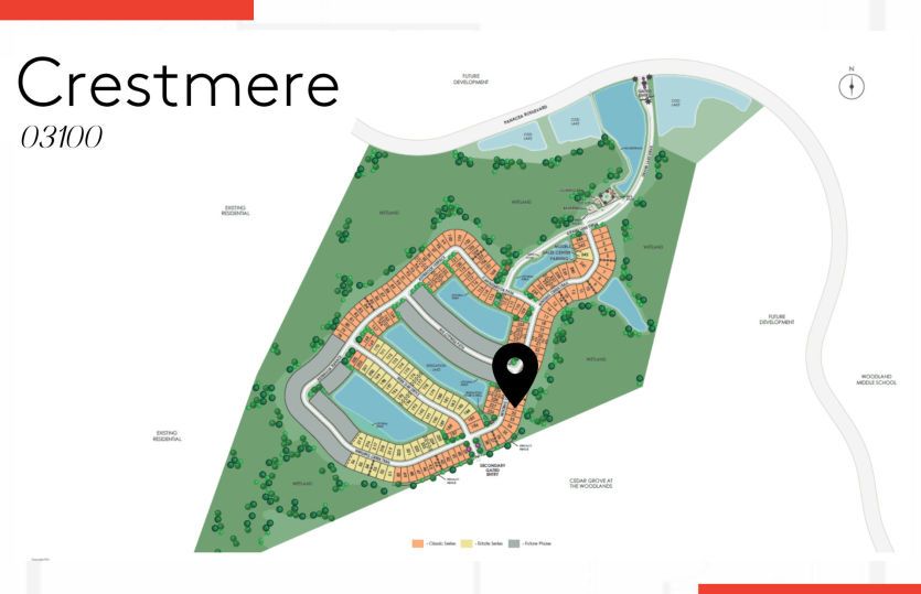 Location of this home within The Strand at Cedar Grove