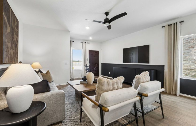 Spacious gathering room *model representation