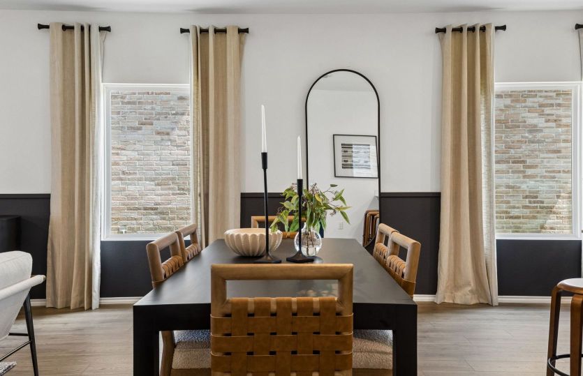 Dining area off main gathering area *model representation