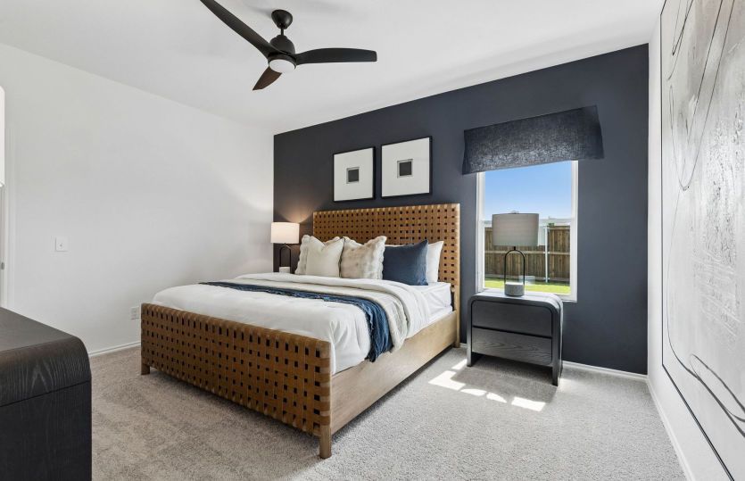 Primary suite with large window *model representation
