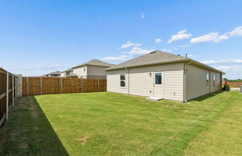 Oversized fenced-in backyard *model representation