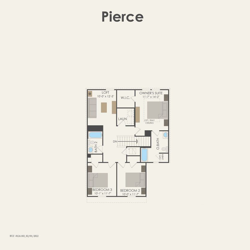 Second Floor 4 br / 2.5 ba
