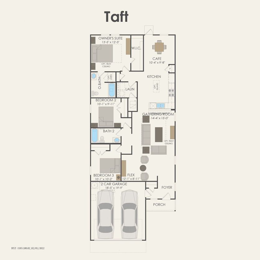 First Floor 3 br / 2 ba