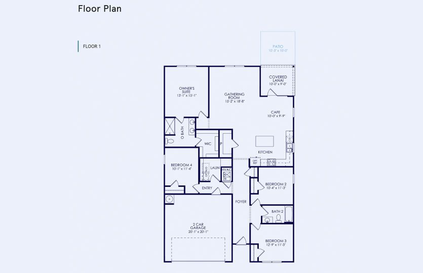 Ibis Floor Plan, Quick Move-In Home, Floor 1