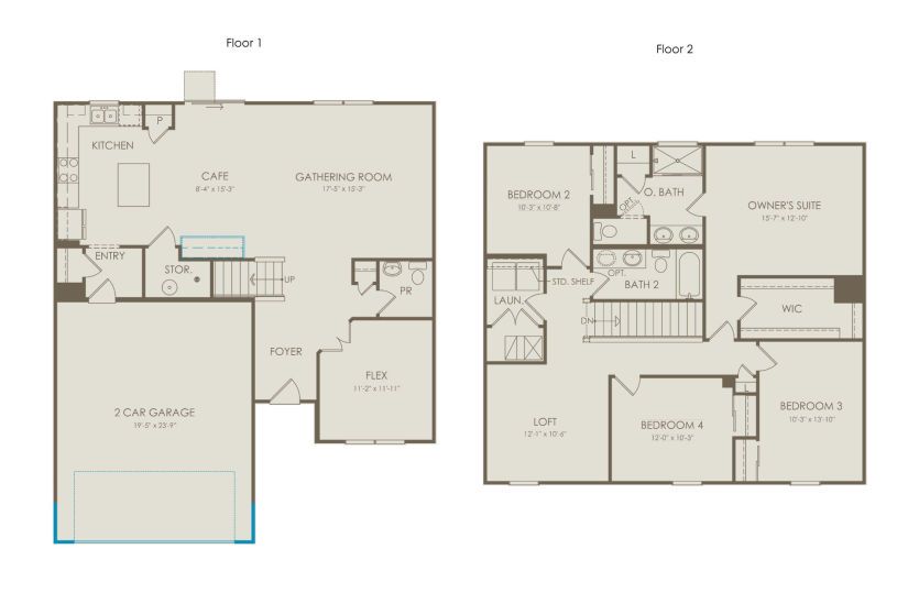Spacious 4-bedroom floorplan with loft
